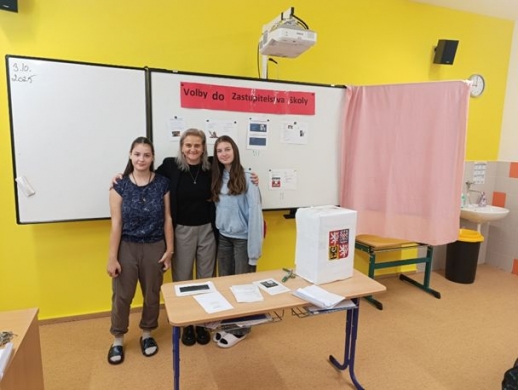 Volby v 9. B - Vítězové voleb; foto: web školy