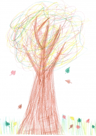 Podzim, nakreslila: Anna Marie Málková