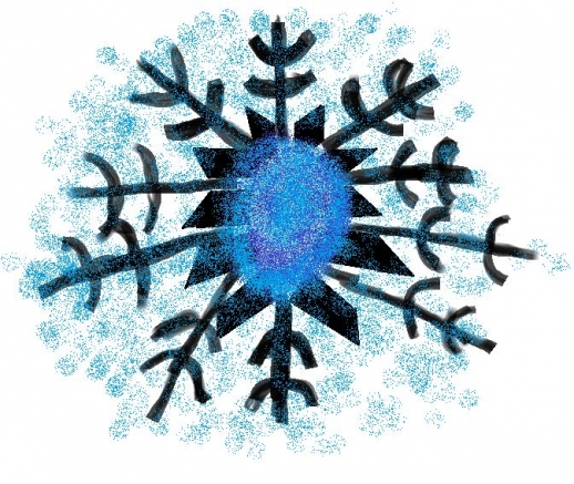 Sněhová vločka - nakreslil Vojta Knap
